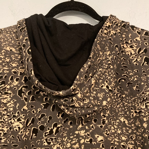 Sundry x Anthropologie Womens Size 4 Cheetah Leopard Print Hooded Sweatshirt - Picture 9 of 12